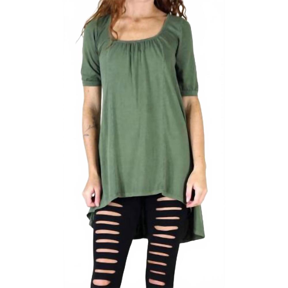 NEW TOUGH LUV corset back cotton jersey in green